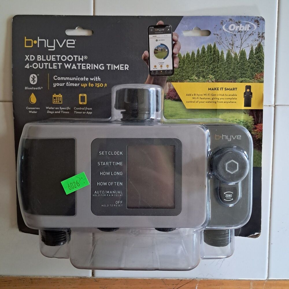 Orbit B-Hyve XD Bluetooth 4-Outlet Hose Faucet Timer (24634) New Opened Package